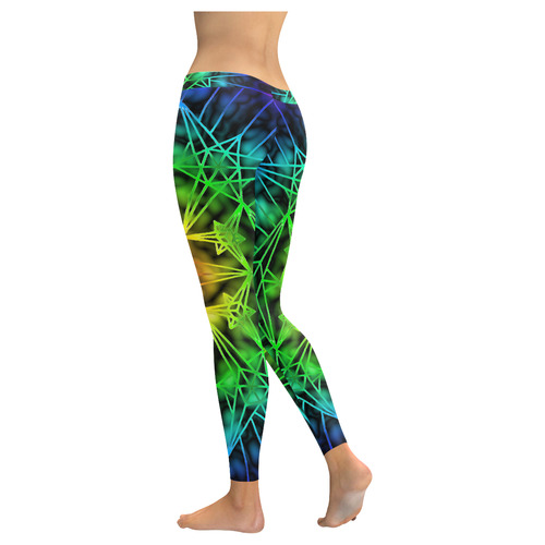 Three Bit Explosion Women's Low Rise Leggings (Invisible Stitch) (Model L05)