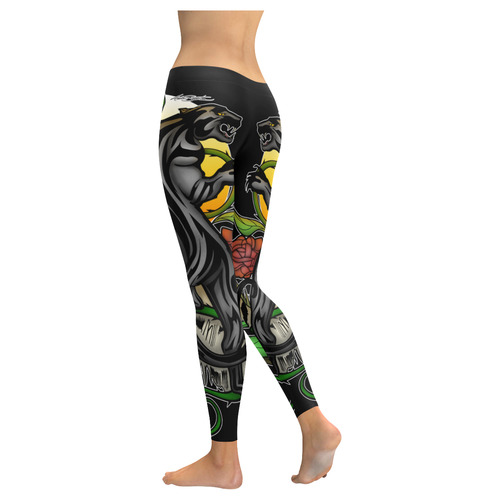 Panther Women's Low Rise Leggings (Invisible Stitch) (Model L05)