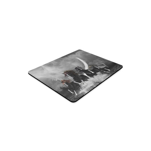 Awesome running black horses Rectangle Mousepad