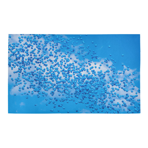 Blue Toy Balloons Flight Air Sky Atmosphere Cool Azalea Doormat 30" x 18" (Sponge Material)