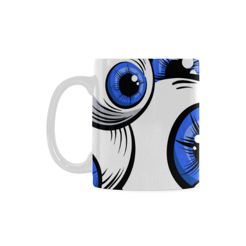 Scary Fantasy Blue Eyes White Mug(11OZ)