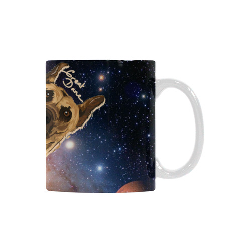 Galaxy Sky Great Dane Dog White Mug(11OZ)