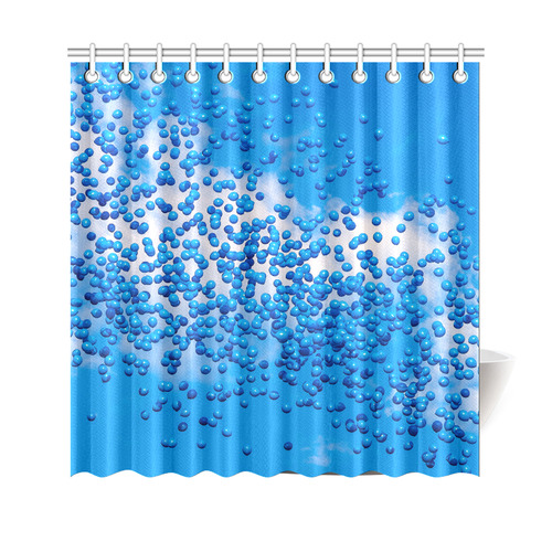 Blue Toy Balloons Flight Air Sky Atmosphere Dream Shower Curtain 69"x70"