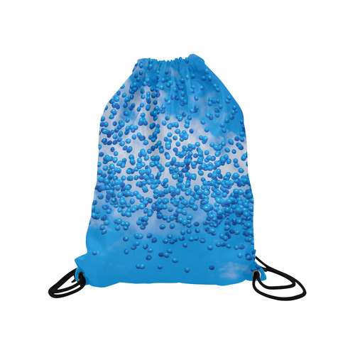 Blue Toy Balloons Flight Air Sky Dream Medium Drawstring Bag Model 1604 (Twin Sides) 13.8"(W) * 18.1"(H)