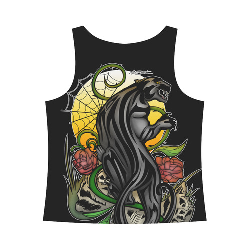 Panther All Over Print Tank Top for Women (Model T43)