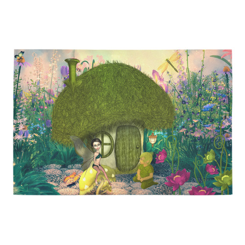 Cute fairy in the fantasy world Azalea Doormat 24" x 16" (Sponge Material)