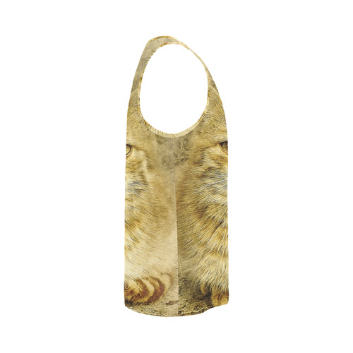 Orange Tabby Cat All Over Print Tank Top for Men (Model T43)