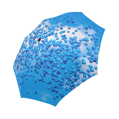 Blue Toy Balloons Flight Air Sky Atmosphere Dream Auto-Foldable Umbrella (Model U04)