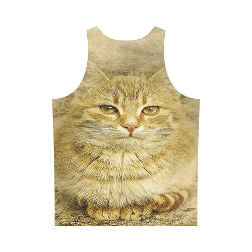 Orange Tabby Cat All Over Print Tank Top for Men (Model T43)