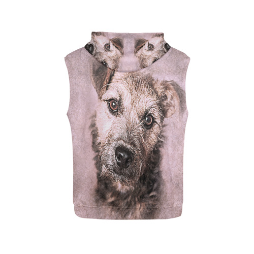 Darling Dogs 10 All Over Print Sleeveless Hoodie for Men (Model H15)