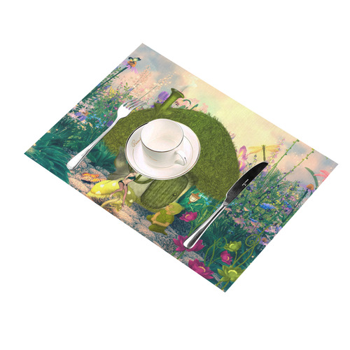 Cute fairy in the fantasy world Placemat 14’’ x 19’’ (Set of 2)