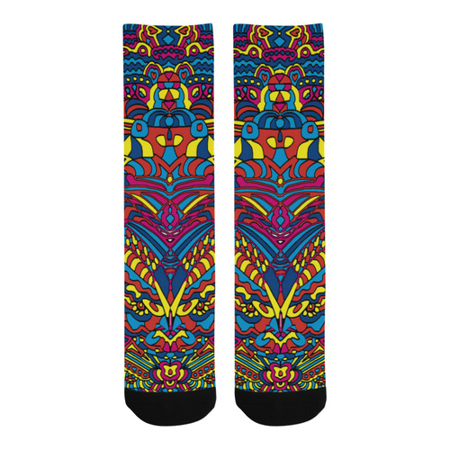 Groovy  Doodle Colorful Art Trouser Socks