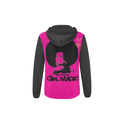 Girl Magic Hoodie All Over Print Full Zip Hoodie for Kid (Model H14)