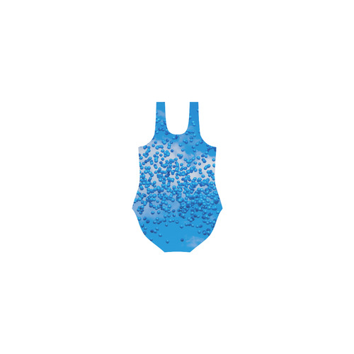 Blue Toy Balloons Flight Air Sky Atmosphere Cool Vest One Piece Swimsuit (Model S04)