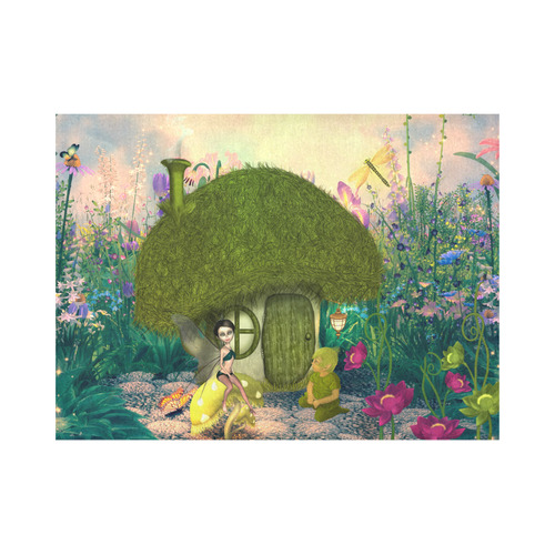 Cute fairy in the fantasy world Placemat 14’’ x 19’’ (Set of 2)