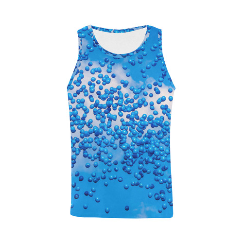 Blue Toy Balloons Flight Fantasy Atmosphere Dream All Over Print Tank Top for Men (Model T43)