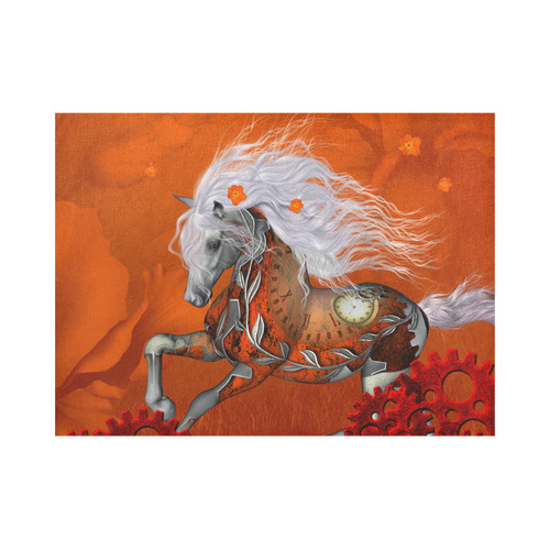 Wonderful steampunk horse, red white Placemat 14’’ x 19’’ (Set of 4)