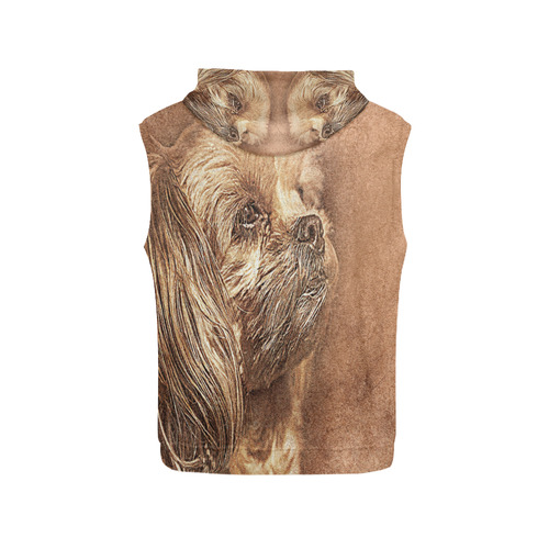 Darling Dogs 9 All Over Print Sleeveless Hoodie for Men (Model H15)