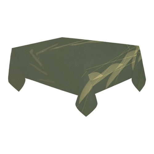 golden green Cotton Linen Tablecloth 60" x 90"