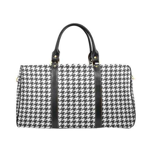 Friendly Houndstooth Pattern,black  by FeelGood New Waterproof Travel Bag/Large (Model 1639)