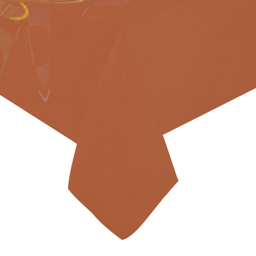 light flex orange Cotton Linen Tablecloth 60" x 90"