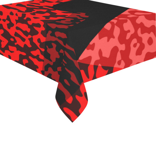 red cat camo Cotton Linen Tablecloth 60" x 90"