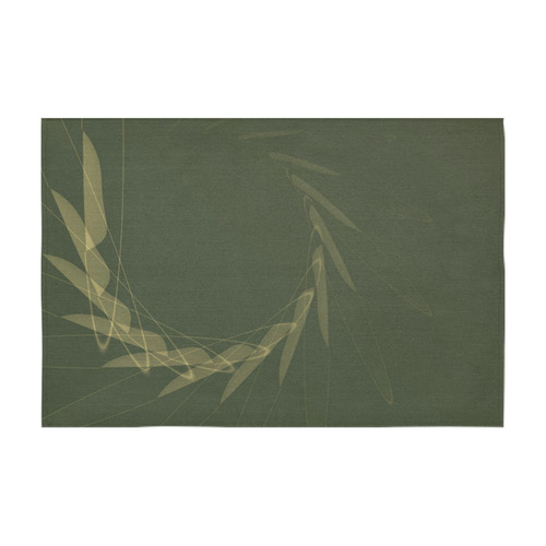 golden green Cotton Linen Tablecloth 60" x 90"