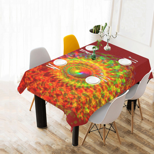 spiral prism Cotton Linen Tablecloth 60" x 90"