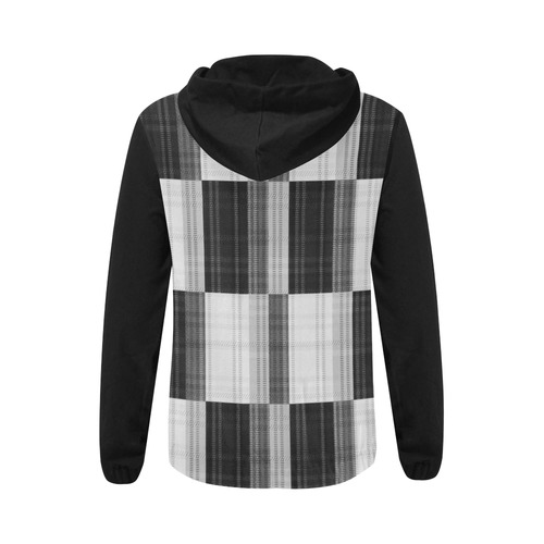 Industrial Plaid Gothic Modern Art Print All Over Print Full Zip Hoodie for Women (Model H14)