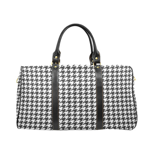 Friendly Houndstooth Pattern,black  by FeelGood New Waterproof Travel Bag/Large (Model 1639)