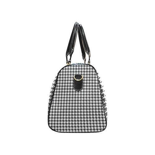 Friendly Houndstooth Pattern,black  by FeelGood New Waterproof Travel Bag/Large (Model 1639)