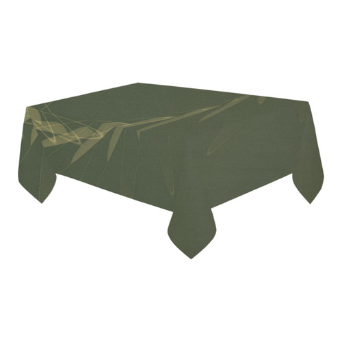 golden green Cotton Linen Tablecloth 60" x 90"