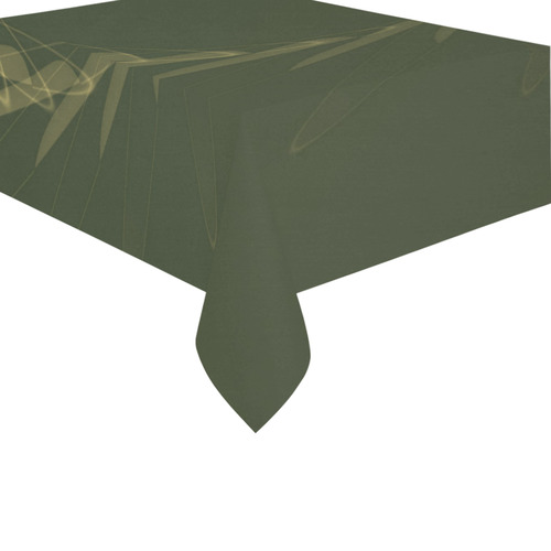 golden green Cotton Linen Tablecloth 60" x 90"