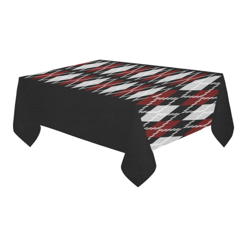 argyle 2 Cotton Linen Tablecloth 60" x 90"