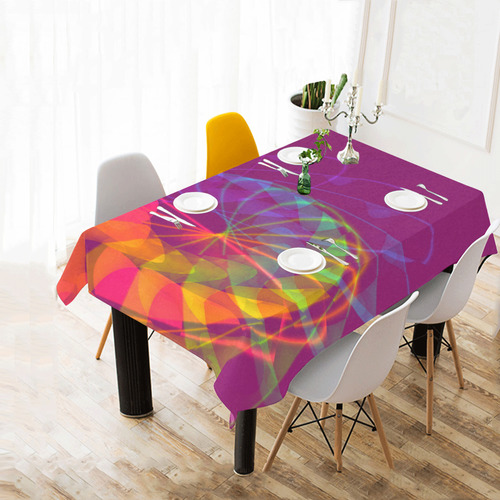 Kissed Light Cotton Linen Tablecloth 60" x 90"