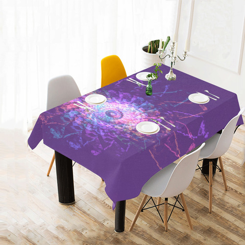 Heavenly SPiral Cotton Linen Tablecloth 60" x 90"