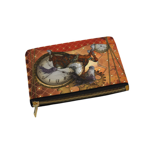 Steampunk, awesome steampunk horse Carry-All Pouch 9.5''x6''