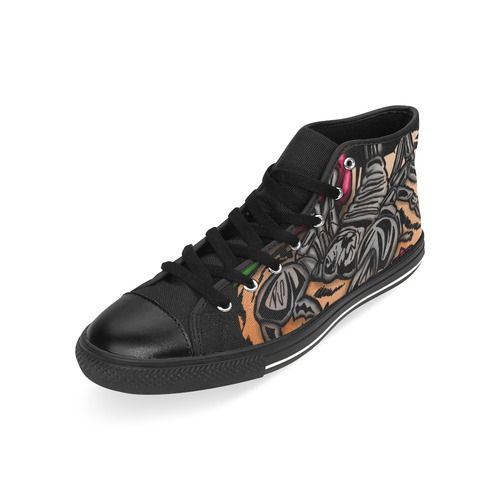 Zodiac - Scorpio High Top Canvas Women's Shoes/Large Size (Model 017)