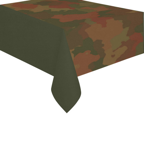 Fall Camo Cotton Linen Tablecloth 60" x 90"