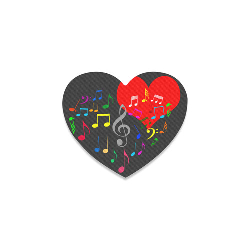 Singing Heart Red Song Color Music Love Romantic Heart Coaster