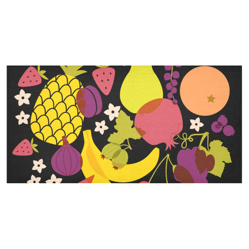 Healthy Fresh Fruits  Pineapple Watermelon Grapes Cotton Linen Tablecloth 60"x120"