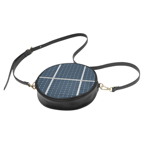 Solar Technology Power Panel Battery Energy Cell Round Sling Bag (Model 1647)