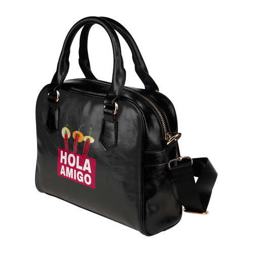 Hola Amigo Three Red Chili Peppers Friend Funny Shoulder Handbag (Model 1634)