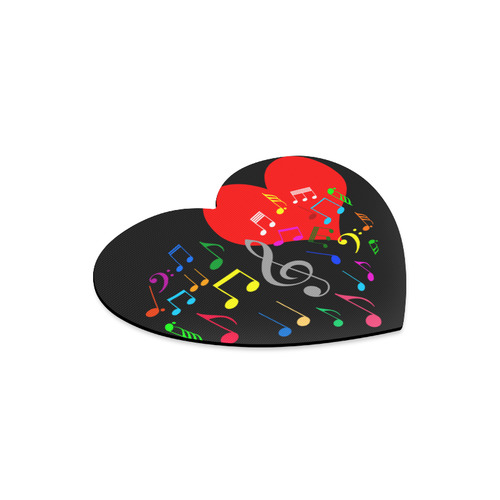 Singing Heart Red Song Color Music Love Romantic Heart-shaped Mousepad
