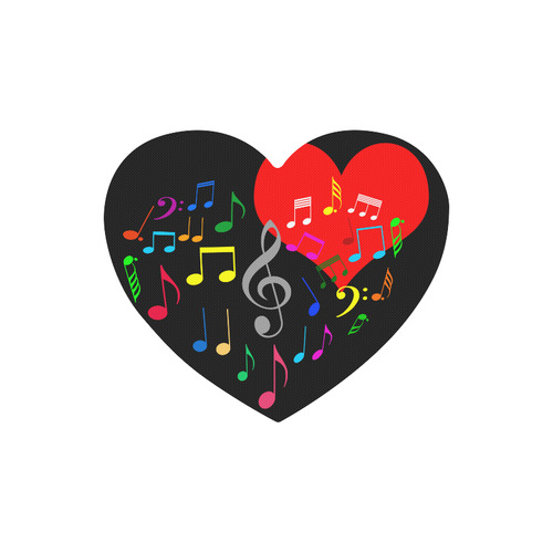 Singing Heart Red Song Color Music Love Romantic Heart-shaped Mousepad