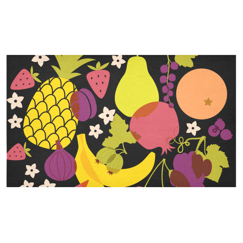 Healthy Fresh Fruits  Pineapple Watermelon Grapes Cotton Linen Tablecloth 60"x 104"