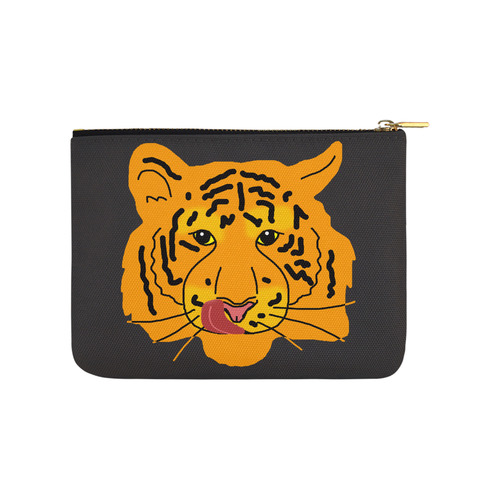 Funny Clever Cunning Wild Tiger Cat Animal Cute Carry-All Pouch 8''x 6''
