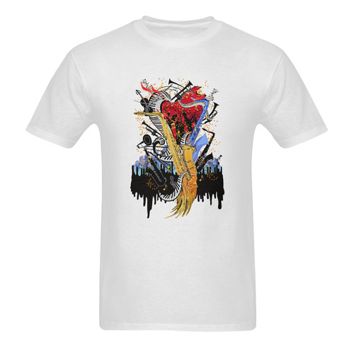 Saxophone T Shirt Sax TShirt Sunny Men's T- shirt (Model T06)