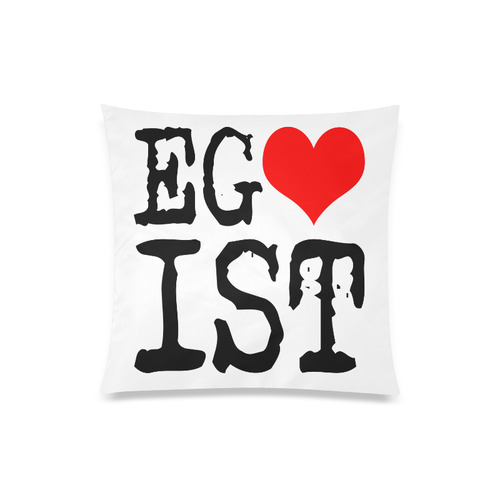 Egoist Red Heart Black Funny Cool Laugh Chic Custom Zippered Pillow Case 20"x20"(One Side)