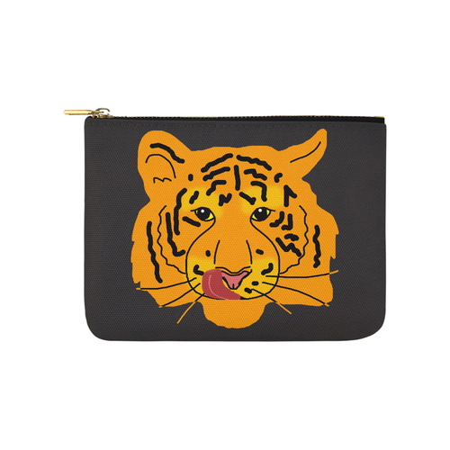 Funny Clever Cunning Wild Tiger Cat Animal Cute Carry-All Pouch 8''x 6''